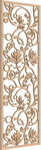 Miniatura 64 de 9 3/8"W x 24 3/8"H x 1/4"T Caspio Decorativos Paneles De Pared De Madera De Calado, Roble Rojo rojo (Red Oak)