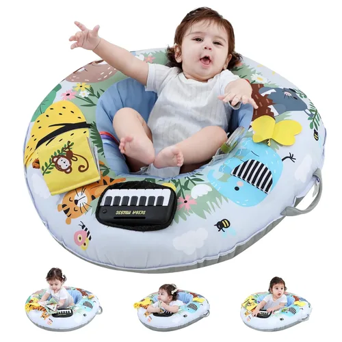 Miniatura 8 de Lovvie & Joy Asiento para bebé y anillo de centro de actividad de juego, asientos blandos para bebés para sentarse en silla de 0 a 6 meses, recién