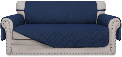 Miniatura 283 de Easy-Going - Funda para sofá, futón y sillón sin reposabrazos, reversible, resistente al agua, para mascotas y niños (azul oscuro/azul claro)