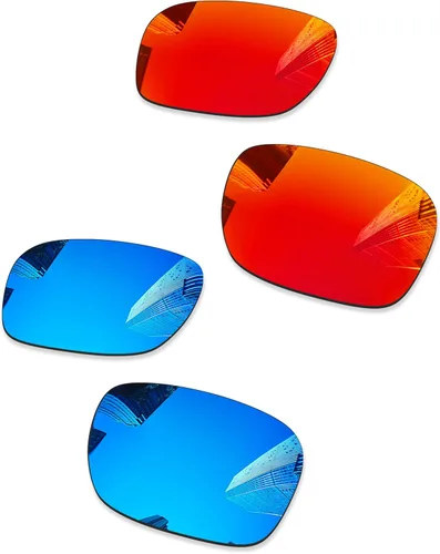 Miniatura 11 de Lentes de repuesto para gafas de sol Oakley Holbrook XXL OO9487/Holbrook XXL Asian Fit 2.402 in Rojo fuego + verde