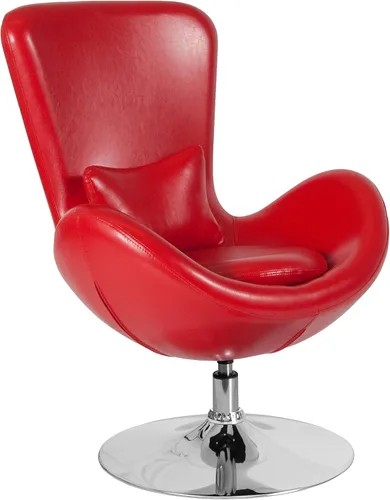 Miniatura 20 de Flash Furniture Egg Series Grey LeatherSoft Silla de recepción lateral Gris Leathersoft