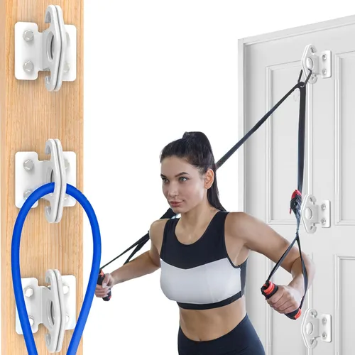 Miniatura 11 de Resistance Band Wall Anchors, Wall Mounted Modular Hooking Platform, Workout Wall Mount Anchor, Training Anchor Mounted Hook Exercise Station for