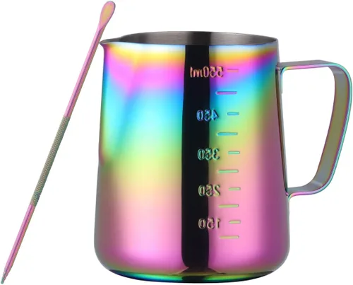 Miniatura 8 de Buyer Star Espumador de leche, espumador de café, herramientas Picher Barista, taza mental de acero inoxidable, accesorios para expreso, kit