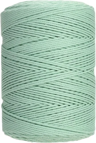 Miniatura 32 de Cuerda de macramé 4 mm x 328 yardas Natural Cuerda de algodón para macramé Cuerda de macramé colorida Cordón de algodón suave Suministros de macramé