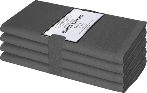 Miniatura 23 de Cotton Clinic Servilletas de tela 100% algodón extra grandes de 20 x 20 pulgadas, juego de 4 servilletas de mesa suaves y duraderas reutilizables