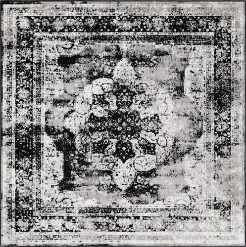 Miniatura 36 de Unique Loom Sofia Collection - Alfombra tradicional vintage, inspirada en Francia (7 pies x 10 pies, rectangular, negro/gris claro)