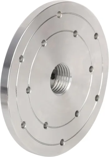 Miniatura 7 de Placa frontal de torno de madera de 2 pulgadas de acero, placa frontal de portabrocas de máquina de carpintería de husillo de 1 pulgada x 8 TPI