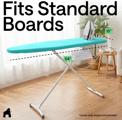 Miniatura 8 de La funda y almohadilla original GORILLA GRIP para tabla de planchar, revestimiento de silicona, acolchado grueso resistente a las quemaduras
