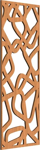 Miniatura 73 de Acme Paneles de pared decorativos de madera con calado, 9 3/8 pulgadas de ancho x 24 3/8 pulgadas de alto x 1/4 de alto, roble rojo