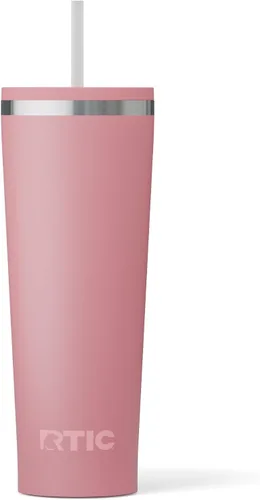 Miniatura 19 de RTIC Vaso Térmico Diario de 20 onzas de Acero Inoxidable Portátil con Aislamiento, Taza de Café de Viaje con Pajita, Forro de Cerámica, Tapa