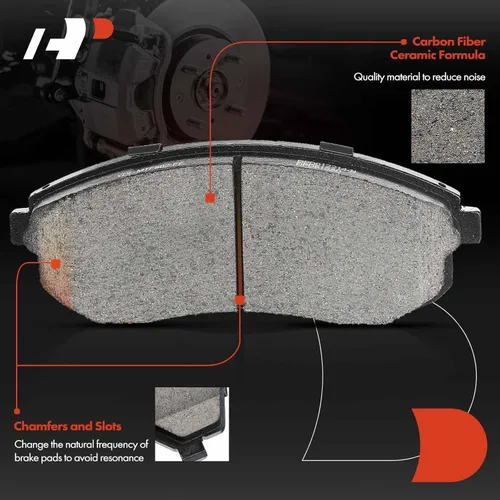 Miniatura 7 de A-Premium 296mm (11.65 pulgadas) Kit de Rotores de Freno de Disco Ventilados Delanteros + Pastillas Cerámicas Compatibles con Modelos Selectos
