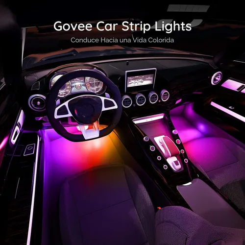 Miniatura 3 de Govee Luces de coche, luces interiores inteligentes RGBIC para el interior del automóvil con aplicación, control remoto, luces LED para decoración