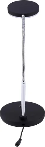 Miniatura 5 de Bostitch Lámpara de escritorio LED de cuello de cisne de metal, sin parpadeo, cabeza ajustable (VLED1800BK), color negro