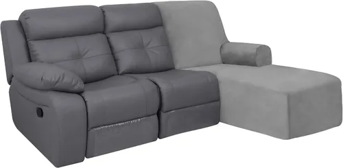 Miniatura 2 de ULTICOR Funda Adicional para Chaise (Gris Claro, Grande - Chaise Derecho)