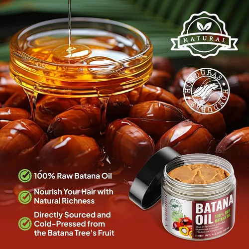 Miniatura 3 de Aceite de batana crudo para el crecimiento del cabello: aceite de batana 100% puro que fortalece el cabello fino, nutre las puntas abiertas secas