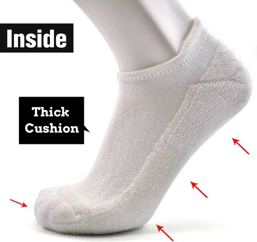 Miniatura 3 de Busy Socks Calcetines de compresión de lana merina para hombres y mujeres, calcetines suaves y gruesos con lengüeta acolchada, 36 pares