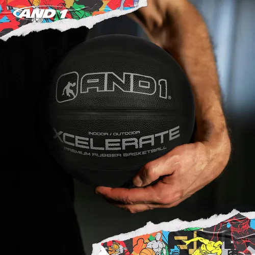 Miniatura 3 de AND1 Xcelerate Balón de Baloncesto de Goma: Tamaño Reglamentario Oficial 7 (29.5"), Streetball, Hecho para Juegos de Interior/Exterior
