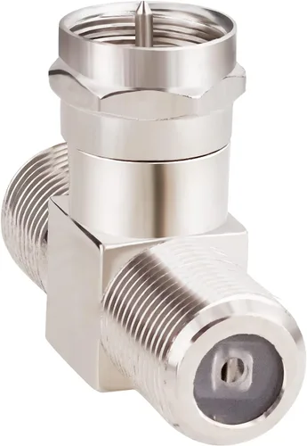 Miniatura 4 de Goupchn F-Type - Adaptador de divisor de cable coaxial de 3 vías F macho a doble F hembra RG6 1 paquete para TV, video, cable de antena, satélite