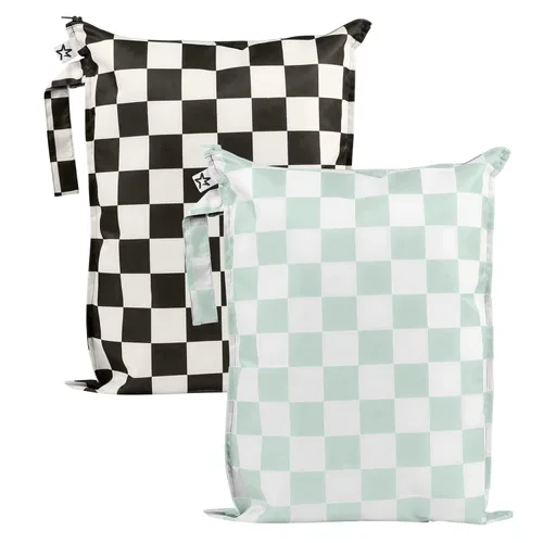 Miniatura 25 de Tiny Twinkle Bolsas Húmedas a Prueba de Desorden Paquete de 2 Bolsas Húmedas Reutilizables e Impermeables para Trajes de Baño Ropa de Bebé