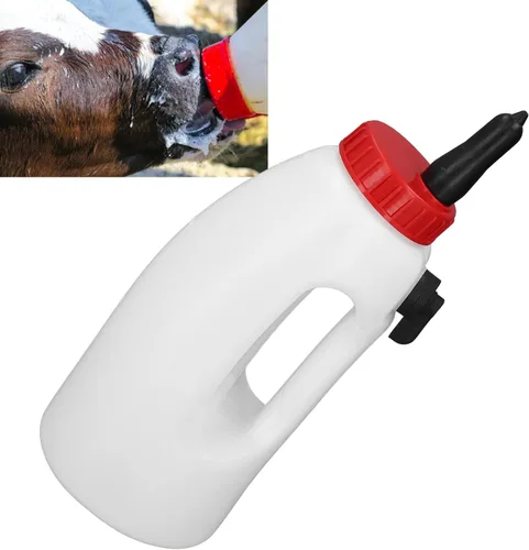 Miniatura 3 de Jiawu Biberón de ternero, biberón de leche de ternero de 4 litros, biberón de lactancia Biberón de leche de ternero Botella alimentadora de leche