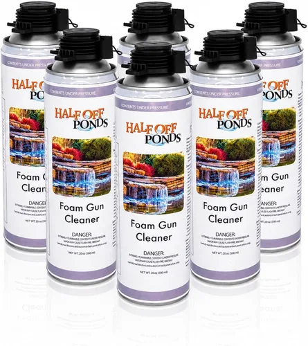 Miniatura 10 de Half Off Ponds Limpiador de pistola de espuma en cascada, disolvente en aerosol de 20 onzas para espuma expansiva y adhesivo sin curar, limpiador