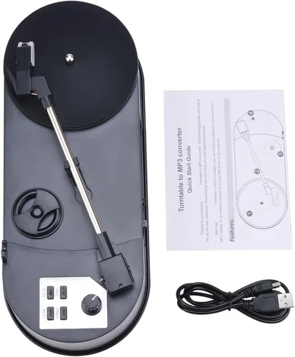 Miniatura 3 de Turntable Converter for Record Player to MP3 Conversion Adapter with Multiple Speeds and Integrated Auditory Record Converter