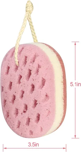 Miniatura 7 de Esponja de baño para mujeres, hombres, adultos, niños, 3 piezas. Esponja de esponja para baño, esponja corporal para baño, accesorios de baño