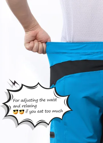Miniatura 25 de BERGRISAR Pantalones cortos de ciclismo para hombre, corte holgado, con 6 bolsillos