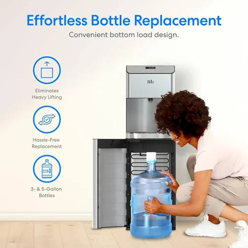 Miniatura 4 de Brio Moderna - Dispensador de enfriador de agua de carga inferior, triple temperatura, temperatura ajustable, autolimpieza, dispensador táctil