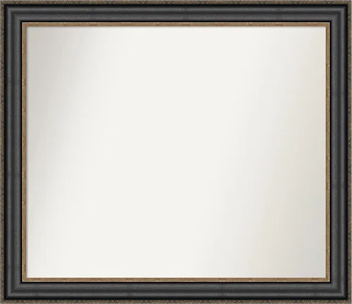 Miniatura 615 de Amanti Art Espejo personalizado, espejo de baño negro puente, espejo de pared o espejo de tocador de baño sobre el fregadero (26 x 26 pulgadas)
