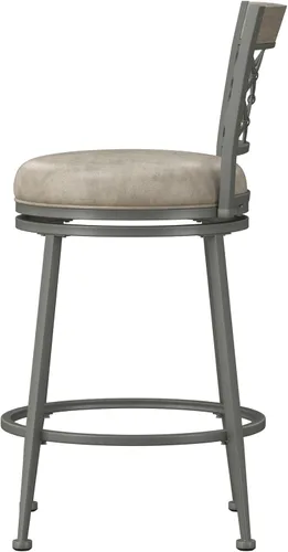 Miniatura 13 de Hillsdale Hutchinson Taburete giratorio para mostrador, peltre