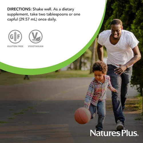 Miniatura 6 de Natures Plus Source of Life Líquido, fruta tropical, 8 onzas líquidas, suplemento multivitamínico y mineral, sin gluten, vegetariano, 8 porciones