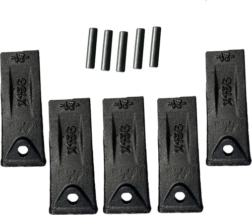 Retroexcavadora X156 5Pk | Minicargadora | Mini excavadora estándar Dientes de cucharón con pasadores para mini excavadora Dientes de cucharón corto
