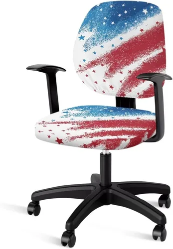 Miniatura 15 de Office Chair Covers with Arms Trendy American Flag Lightweight Computer Chair Slipcover Set of 2 Elastic Fabric Furniture Protector for Swivel