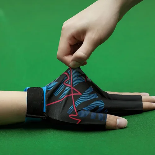 Miniatura 9 de Guante deportivo antideslizante para manos izquierdas, para billar, 3 dedos, para hombre y mujer, 1 unidad