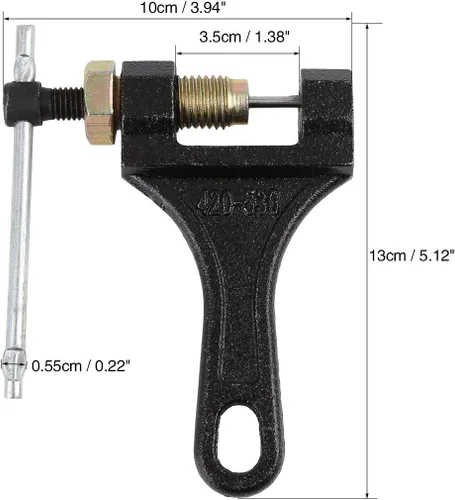 Miniatura 2 de X AUTOHAUX Herramienta de metal negro para motocicleta Dirt Pit Bike ATV Chain Splitter Cutter Herramienta universal para 420 428 520 525 528 530