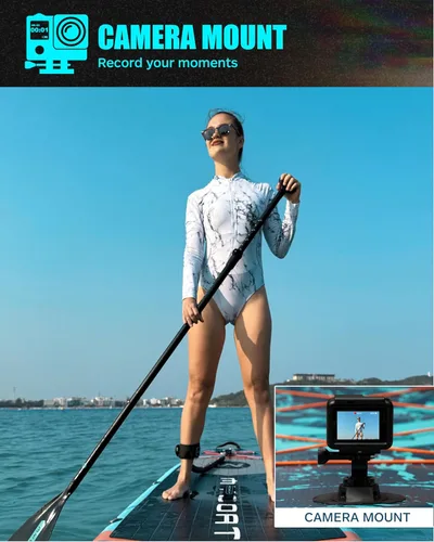Miniatura 4 de MYBOAT Tabla de remo inflable extra ancha de 11 pies y 6 pulgadas x 34 pulgadas x 6 pulgadas, tabla de remo de pie para pesca, tabla de sup con 3