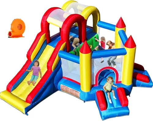 Umbalir Casa de Rebote Inflable para Niños de 3-8 años, Casa de Rebote Acomoda 4-6 Niños, Diversión Segura para Jugar en Interiores/Exteriores