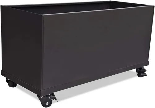 Miniatura 3 de Nice Planter Canal de aluminio sobre ruedas (16 "X46" X16", Negro)