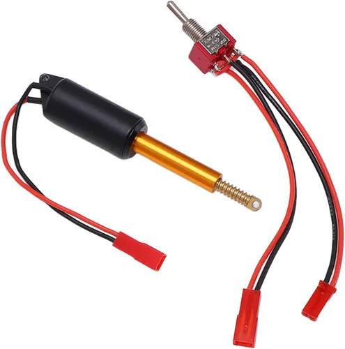 Miniatura 8 de Grúa de motor RC, colgador eléctrico modelo de coche grúa Jack universal para vehículos de control remoto a escala 1/8 1/10 (negro)