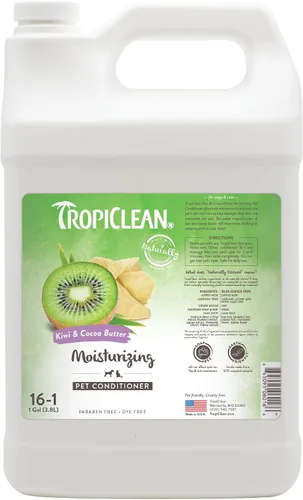 Miniatura 12 de TropiClean Deshedding - Acondicionador profesional para perros, reduce la caída y suaviza el pelaje, seguro para cachorros, aroma a manteca de lima