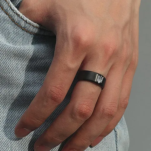 Miniatura 6 de Supra Diamanto 6 anillos de acero inoxidable para hombres, tótem pulido grabado, anillo de tungsteno tamaño 8-0.394-0.315in, joyería de moda
