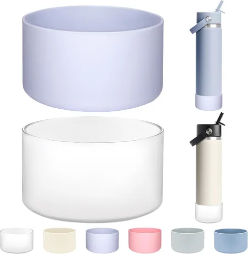 Miniatura 41 de HEYSKAY Funda protectora de silicón para base de botella de 12-24 oz para botella de agua Hydro Flask, y compatible con Stanley, Yeti, Simple Modern