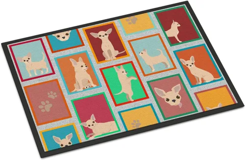 Miniatura 86 de Caroline's Treasures MLM1149MAT - Felpudo rojo Border Collie de 18 x 27 pulgadas, para interiores y exteriores, para entrada, antideslizante, Border