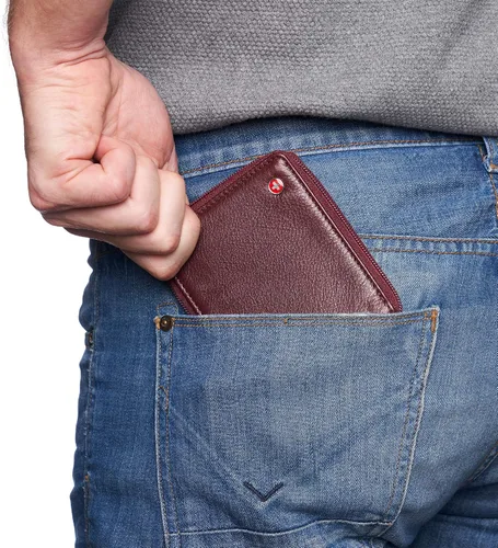 Miniatura 4 de Alpine Swiss Logan Zipper Bifold Wallet For Men or Women RFID Safe Comes in a Gift Box