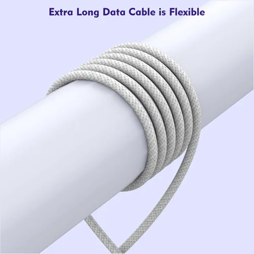 Miniatura 4 de [Paquete de 3] Cargador largo de 10 pies para iPhone 17 16e 15, bloque de cargador de pared de carga rápida de 20W, cable trenzado tejido USB C a C