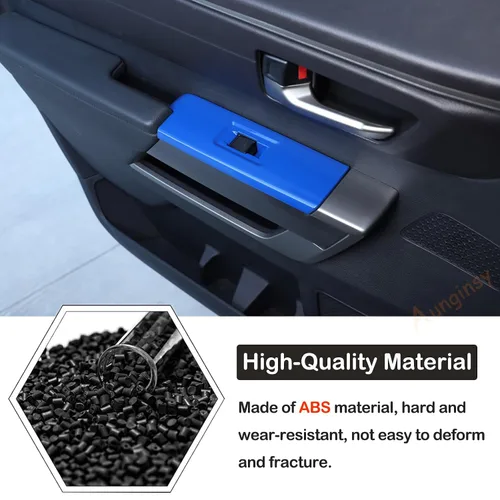Miniatura 3 de Aunginsy Cubierta de Panel de Moldura de Botón de Elevación de Vidrio para Puerta de Automóvil Compatible con Toyota Tundra/Sequoia 2022-2025