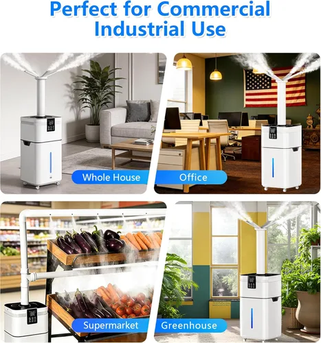 Miniatura 8 de Humidificador comercial de 30 l/7.93 galones para habitación grande, 4200 pies cuadrados, humidificadores de 101.4 fl oz/h para toda la casa
