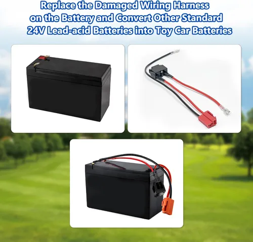 Miniatura 3 de Cargador de batería de 24 V y arnés de cable de batería compatible con juguetes de paseo para niños, baterías de 24 voltios (28.8 V) para niños