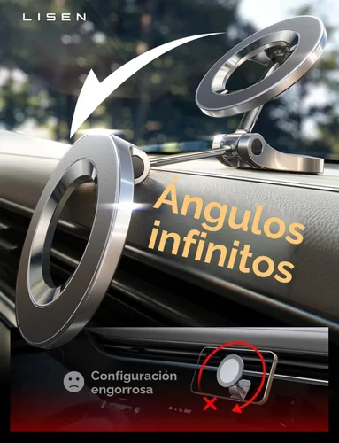 Miniatura 8 de LISEN Soporte de coche MagSafe para iPhone 17 Pro Max, soporte de teléfono ultra magnético para tablero de automóvil, accesorios de automóvil